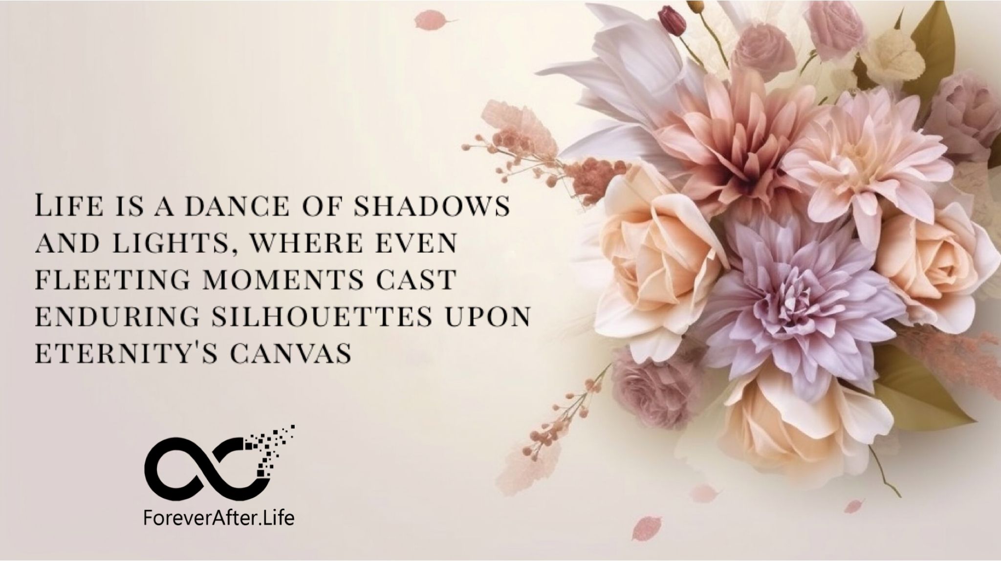 Life is a dance of shadows and lights, where even fleeting moments cast enduring silhouettes upon eternity's canvas