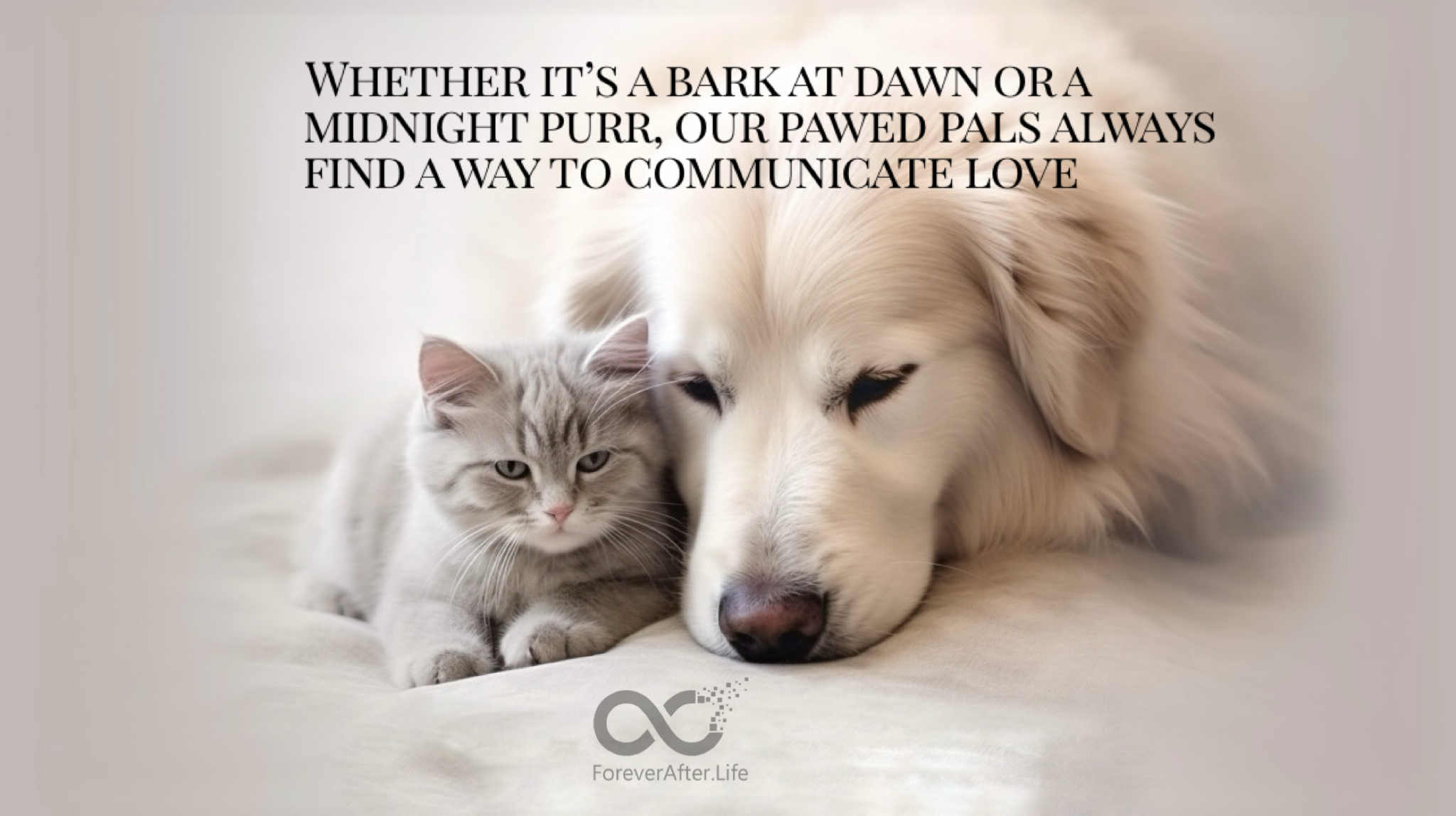 Whether it's a bark at dawn or a midnight purr, our pawed pals always find a way to communicate love