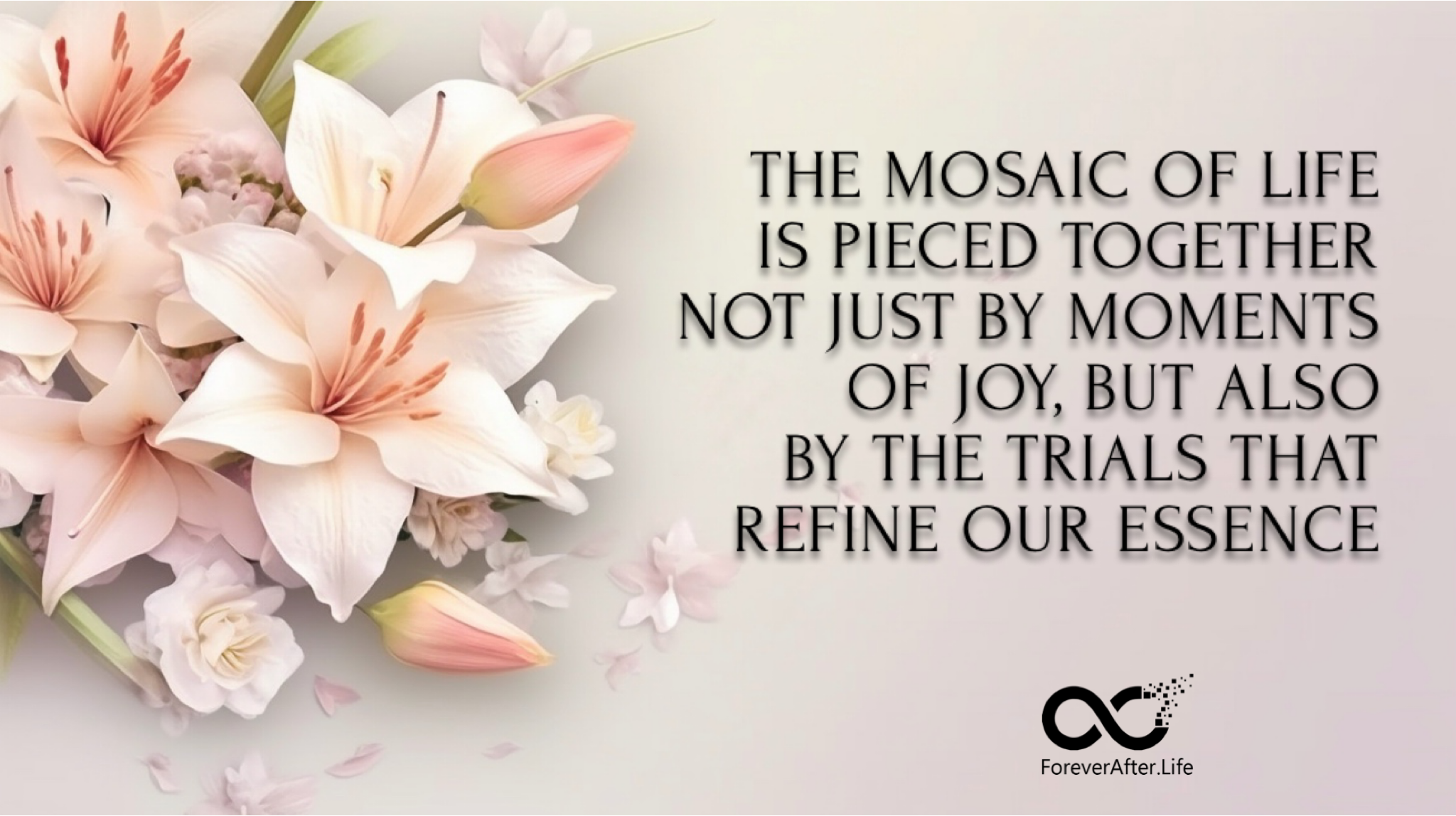 The mosaic of life is pieced together not just by moments of joy, but also by the trials that refine our essence